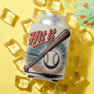 Rafraîchisseur Pour Canette Baseball vintage "Hit It" Sports rétro