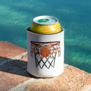 Rafraîchisseur Pour Canette Basketball Maman Orange À pois Personnalisé