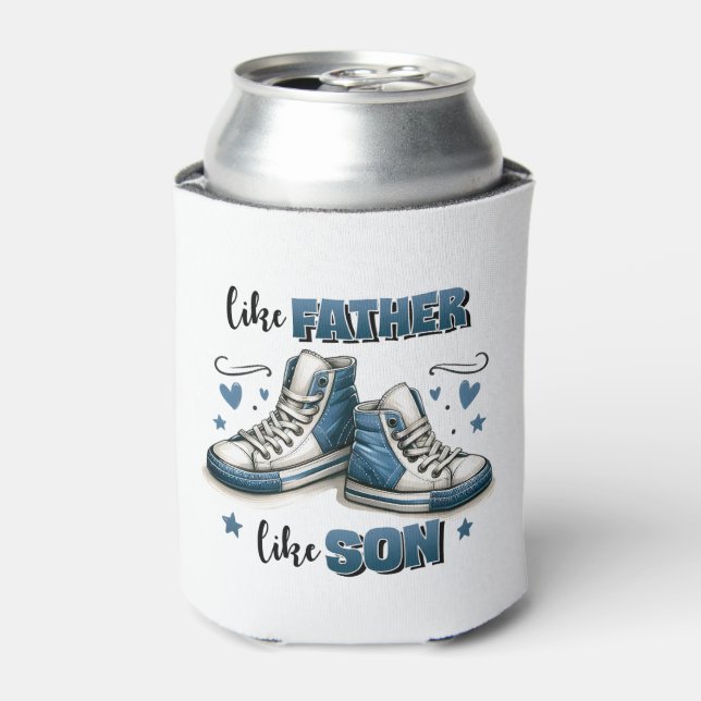 Rafraîchisseur Pour Canette Baskets Bleus Comme Père, Comme Fils (Can devant)