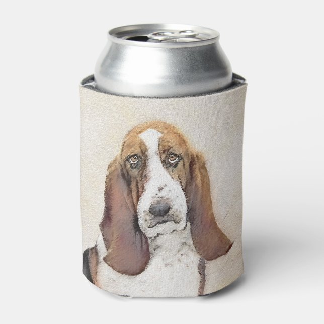 Rafraîchisseur Pour Canette Basset Hound Peinture - Cute Original Chien Art (Can devant)