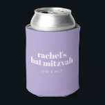Rafraîchisseur Pour Canette Bat mitzvah de lavande violet moderne Faveur perso<br><div class="desc">Bat mitzvah de lavande violet moderne Faveur personnalisée peut refroidir</div>