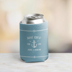 Rafraîchisseur Pour Canette Bateau Crew For Life Nautique Moderne Nom Personna