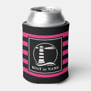 Rafraîchisseur Pour Canette Bateau phare classique ou nom rose