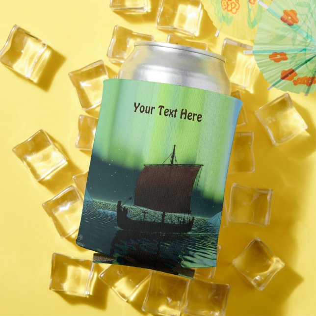 Rafraîchisseur Pour Canette Bateau Viking Sous Lumière Du Nord (Été in situ)