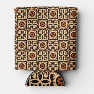 Rafraîchisseur Pour Canette Batik abstrait, motif textile sans soudure.