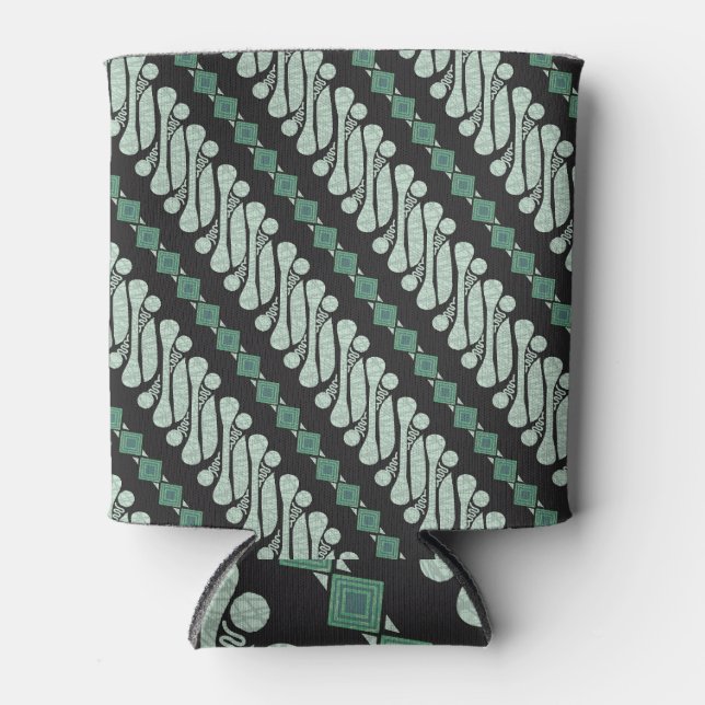 Rafraîchisseur Pour Canette Batik Parang Yogyakarta : Motif Flora moderne (Devant)