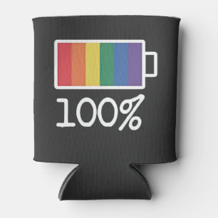 Rafraîchisseur Pour Canette Batterie 100% Gay Funny LGBT Pride Mois Égalité