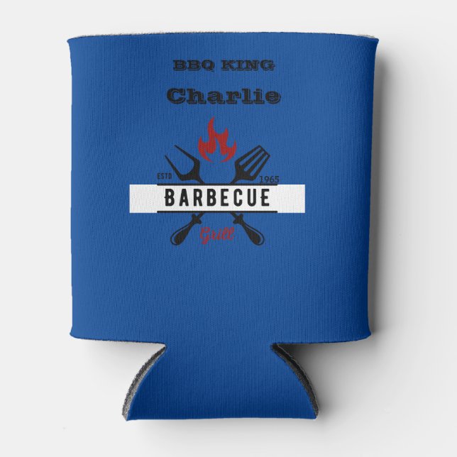 Rafraîchisseur Pour Canette BBQ KING Texte modifiable (Devant)