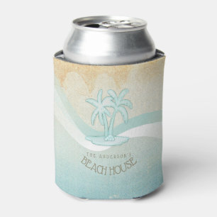 Rafraîchisseur Pour Canette Beach House Palm Trees Aqua ID623