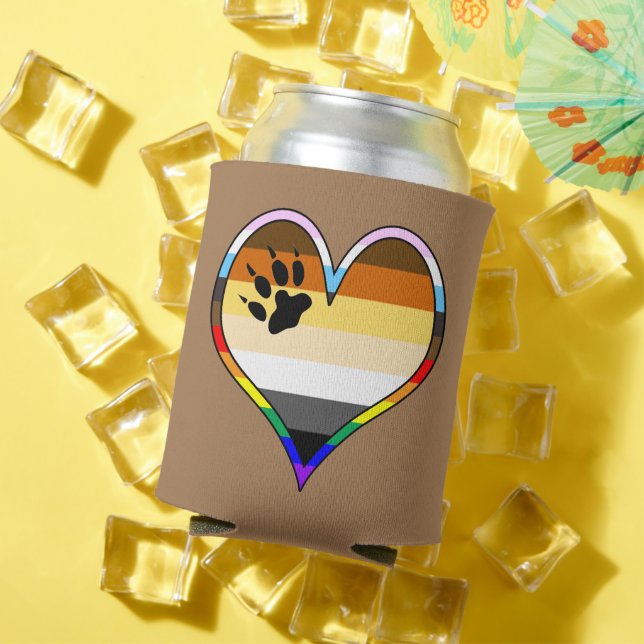 Rafraîchisseur Pour Canette Bear Pride Coeur peut refroidir (Été in situ)