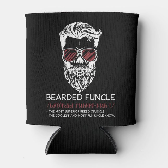 Rafraîchisseur Pour Canette Bearded Funcle Funny Uncle Définition (Devant)