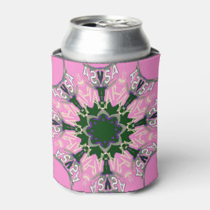 Rafraîchisseur Pour Canette Beau motif de teinte violet rose bébé monogramme