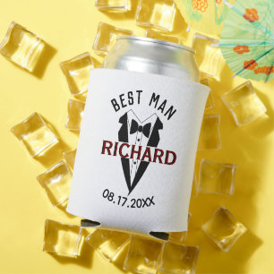 Rafraîchisseur Pour Canette Beau Tux Nom Best Man Mariage Cadeau