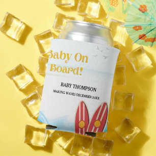 Rafraîchisseur Pour Canette Bébé à bord du baby shower de planche à voile