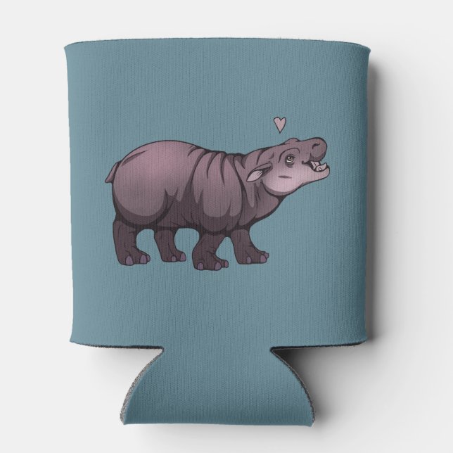 Rafraîchisseur Pour Canette Bébé Hippopotame Nain (Dos)