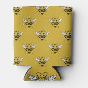Rafraîchisseur Pour Canette Bee Haven : Motif jaune Vintage
