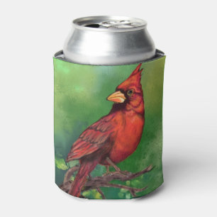 Rafraîchisseur Pour Canette Belle peinture d'oiseaux du Cardinal rouge du Nord