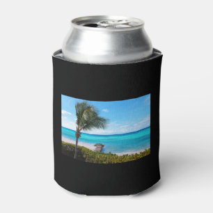 Rafraîchisseur Pour Canette Belle plage tropicale, palmier venteux