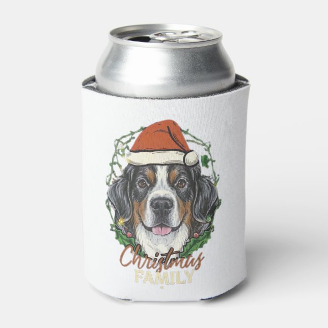 Rafraîchisseur Pour Canette Berese Mountain Dog Lights Christmas Matching Fam (Can devant)