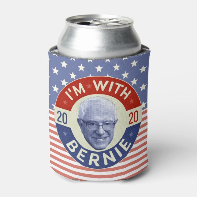 Rafraîchisseur Pour Canette Bernie Sanders Président 2020 Démocrate Photo Retr (Can devant)