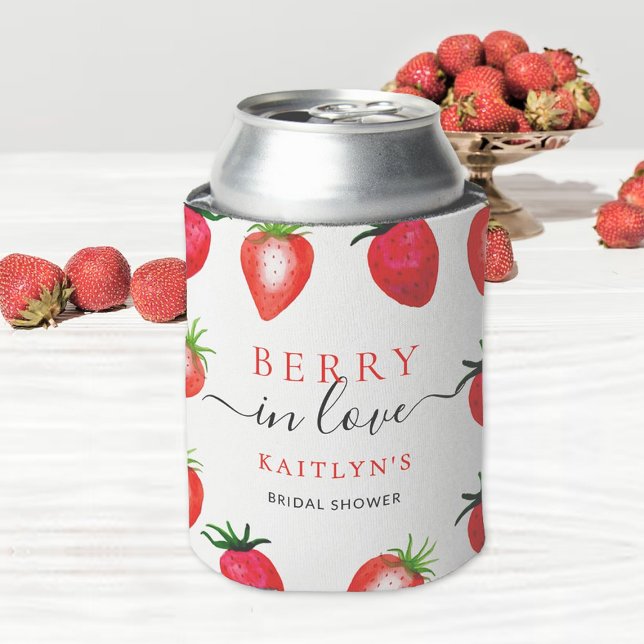 Rafraîchisseur Pour Canette Berry In Love fraise Fête des mariées Favoriser (Créateur téléchargé)