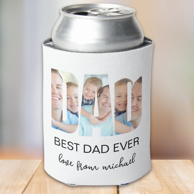 Rafraîchisseur Pour Canette Best Dad Ever Photo Letter (Créateur téléchargé)