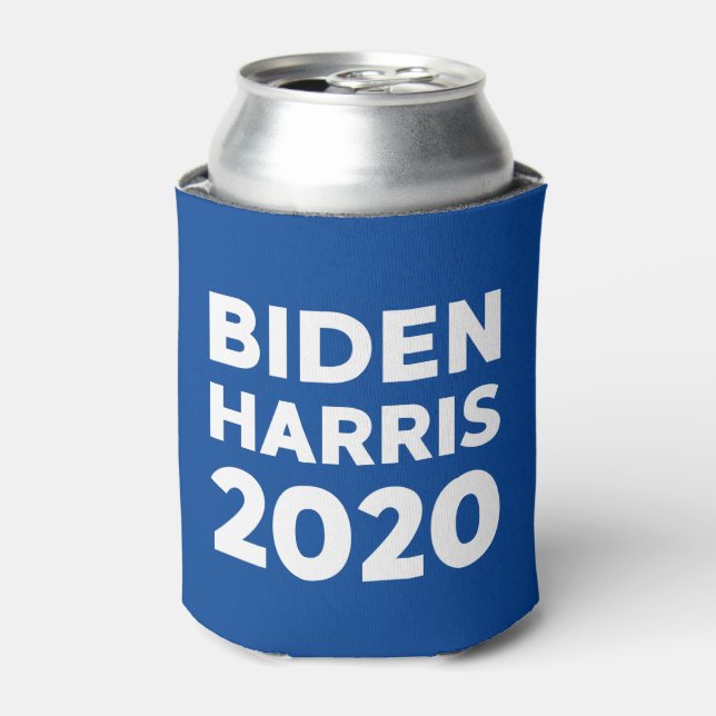 Rafraîchisseur Pour Canette Biden Harris 2020 bold texte blanc sur l'élection  (Can devant)