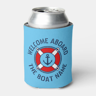 Rafraîchisseur Pour Canette Bienvenue à bord du bateau nom nautique ancre mar