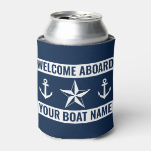 Rafraîchisseur Pour Canette Bienvenue à bord du bateau personnalisé nom étoile
