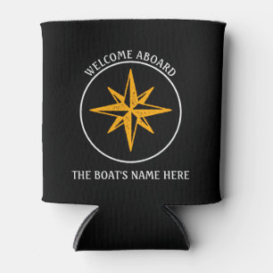 Rafraîchisseur Pour Canette Bienvenue à bord Salutation Gold Nautical Star Im