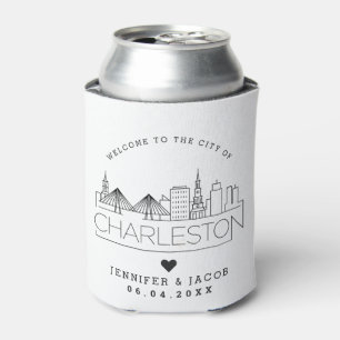 Rafraîchisseur Pour Canette Bienvenue à Charleston Faveur Mariage