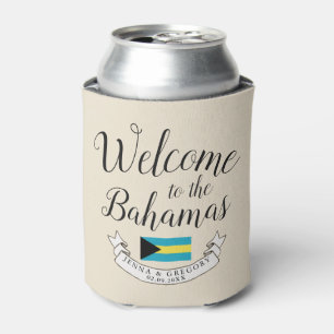 Rafraîchisseur Pour Canette Bienvenue aux Bahamas Personnalisation du mariag