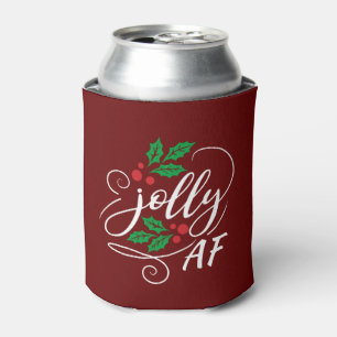 Rafraîchisseur Pour Canette Bière de Noël Jolly AF Boire Humour Rouge