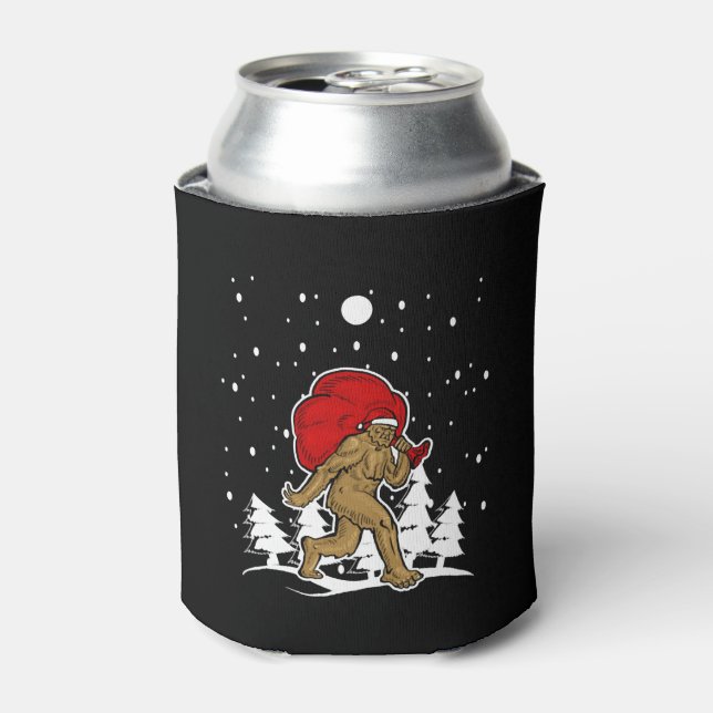 Rafraîchisseur Pour Canette Bigfoot Christmas Shirt Holiday Party Yeti Tshirt (Can devant)