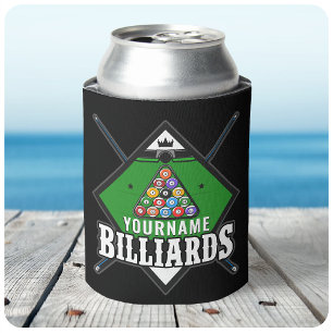 Rafraîchisseur Pour Canette Billard personnalisé NOM Cue Rack Pool Room