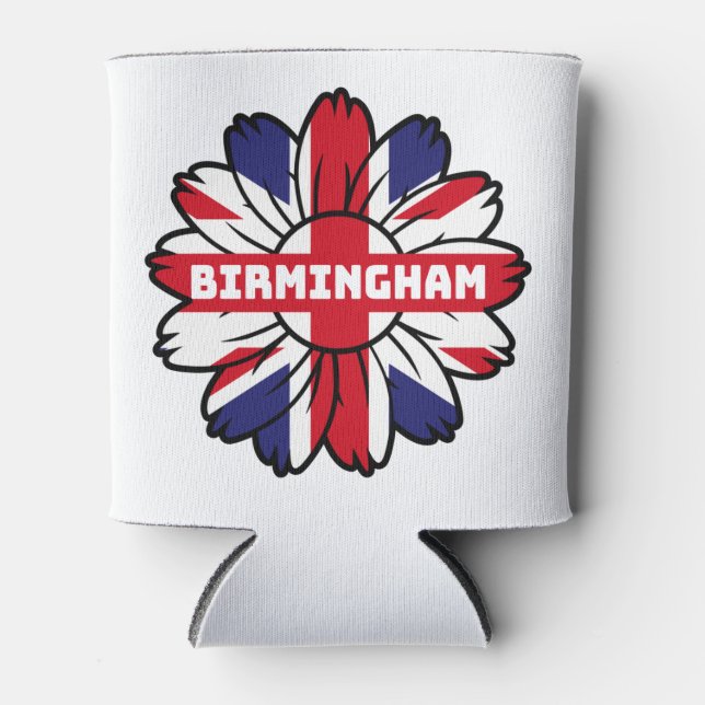 Rafraîchisseur Pour Canette Birmingham Union Jack Sunflower British Pride (Devant)