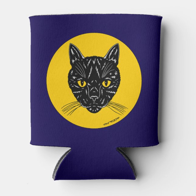 Rafraîchisseur Pour Canette Black Cat Face (Devant)