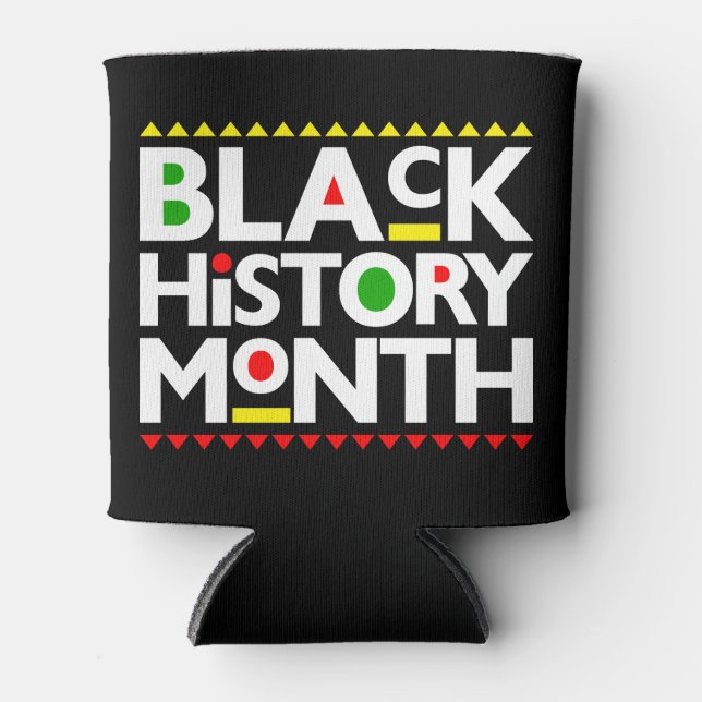 Rafraîchisseur Pour Canette black history month African melanin bruh sista  (Devant)