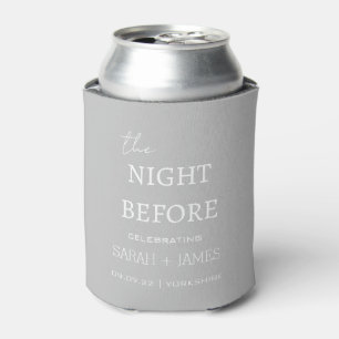 Rafraîchisseur Pour Canette Blanc gris minimal la nuit avant le Mariage