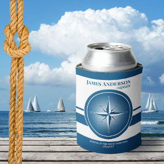 Rafraîchisseur Pour Canette Bleu Bleu Bleu Compas Nautique Pâte de refroidisse