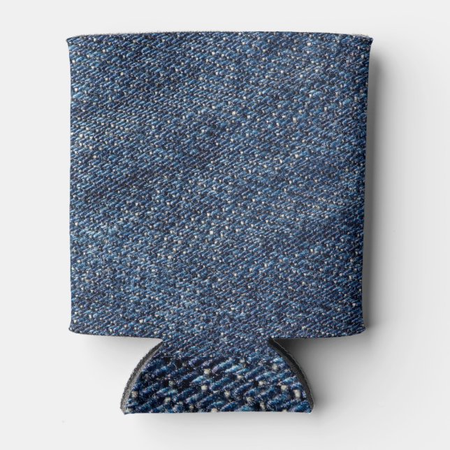 Rafraîchisseur Pour Canette Bleu classique : Arrière - plan Denim (Devant)