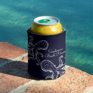 Rafraîchisseur Pour Canette Bleu marine octopus bleu marine