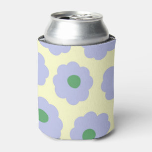 Rafraîchisseur Pour Canette Bleu Vert Floral Élégant Retro Boisson