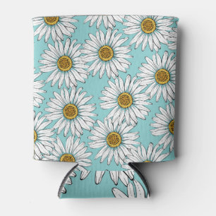 Rafraîchisseur Pour Canette Bleu Vintage marguerite