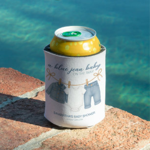 Rafraîchisseur Pour Canette Blue Jean Baby sur le chemin Baby shower