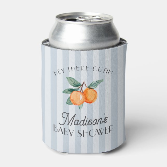 Rafraîchisseur Pour Canette Blue Little Cutie Citrus Baby shower Faveurs (Can devant)