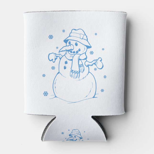 Rafraîchisseur Pour Canette Blue snowman (Devant)