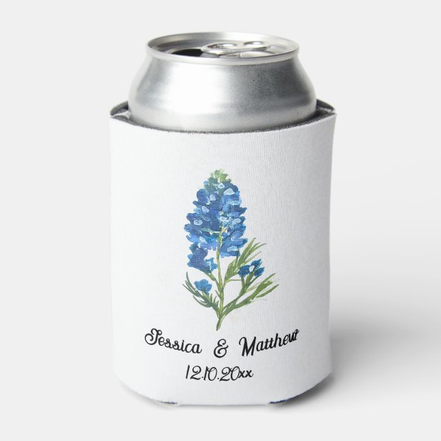 Rafraîchisseur Pour Canette Bluebonnets Texas Texan Mariage nature fleurie (Can devant)