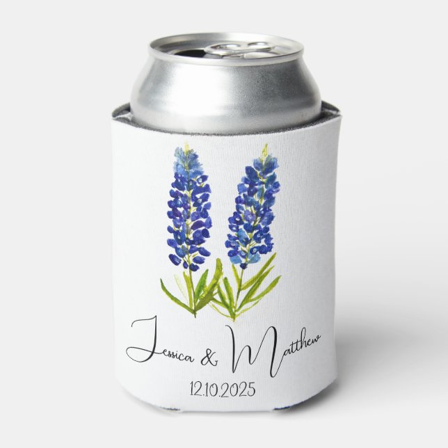 Rafraîchisseur Pour Canette Bluebonnets Texas Texan Mariage nature fleurie (Can devant)