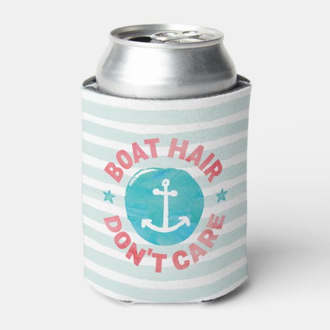 Rafraîchisseur Pour Canette "Boat Hair Don't care" (Personnalisé) (Can devant)